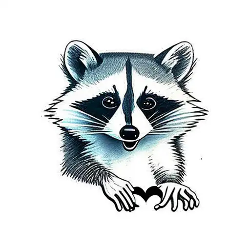 nathanprice: colorful raccoon tattoo arm sleeve hi res flash art