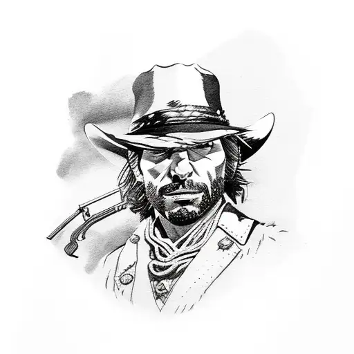 small Red dead redemption tattoo tattoo design idea