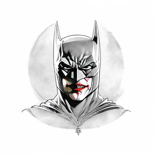 90s batman, joker, batmobile, Vickie Vail tattoo design idea