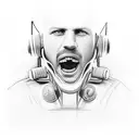 Formula one Car 2011without Brands light turned frontview tattoo design idea