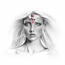 Formula one Car 2011without Brands light turned frontview tattoo design idea