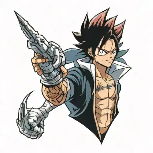 fairy tail anime character tattoo design idea