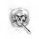 Death before dishonor in Russian tattoo design idea