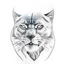 black panther sitting on a rock tattoo design idea