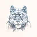 black panther sitting on a rock tattoo design idea