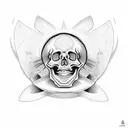 skull sombrero  tattoo design idea