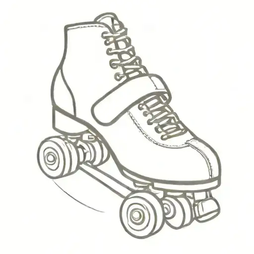 derby rollerskate tattoo design idea