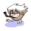 Maltese dog in cartoon style smoking a cigar tattoo design idea