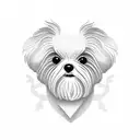 maltese dog tattoo design idea