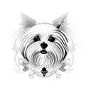 maltese dog tattoo design idea