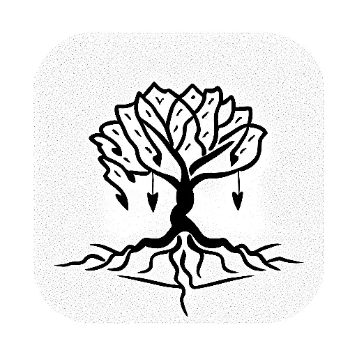 tree of cherry tattoo design idea