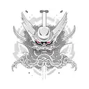 8 bit monster computer tattoo design idea