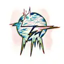 Lightning Bolt and thunder cloud tattoo design idea