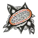 hand band tribal patterns tattoo design idea