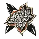 hand band tribal patterns tattoo design idea