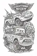 Lightning mcqueen tattoo design idea