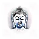 buddha face tattoo design idea