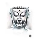 buddha face tattoo design idea