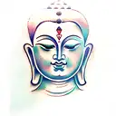 Buddha face tattoo design idea