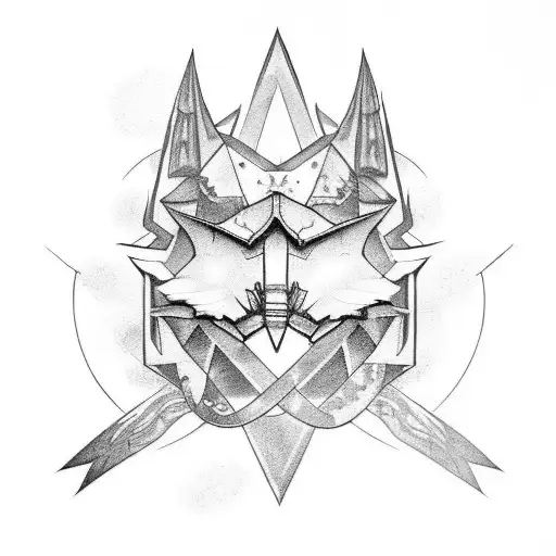 skyrim and wildlife tattoo design idea