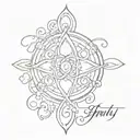 family infinity symbol incorporated tattoo design idea