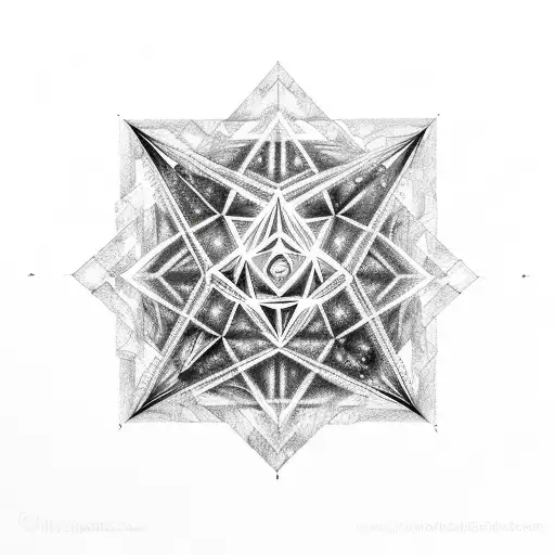merkaba crystal tattoo design idea