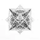 merkaba crystal tattoo design idea