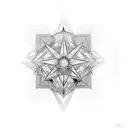 merkaba crystal tattoo design idea