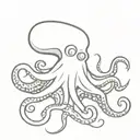 Octopus with shell tattoo design idea