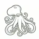 Octopus with shell tattoo design idea