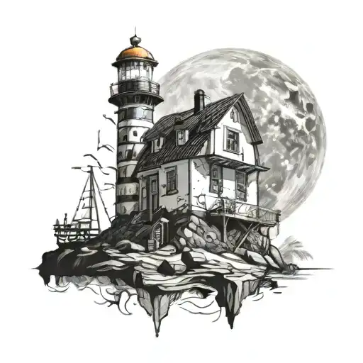 lighthouse of caiçara do Norte RN tattoo design idea