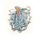 Spaghetti tattoo design idea