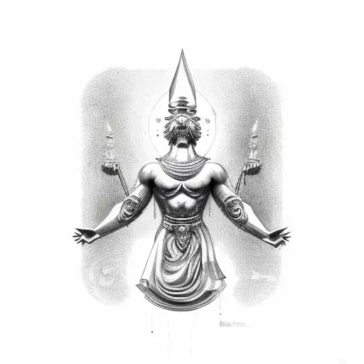 mercury god tattoo design idea
