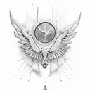 track and field  with hermes wings tattoo design idea
