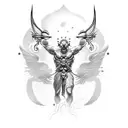 mercury god tattoo design idea