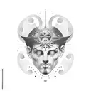 mercury god tattoo design idea