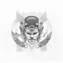 mercury god tattoo design idea