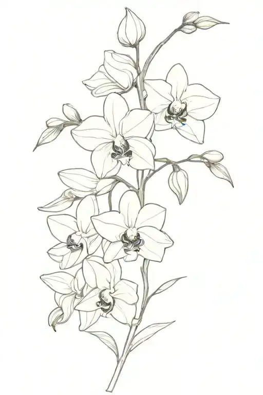 singular orchid spine tattoo   tattoo design idea