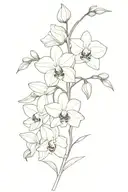 singular orchid spine tattoo   tattoo design idea
