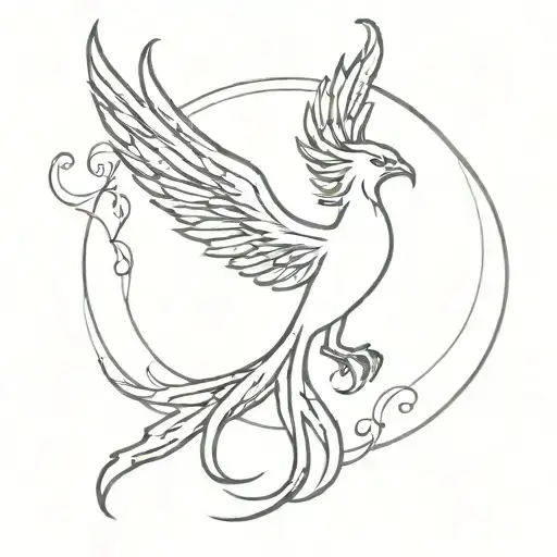 Phoenix tattoo design idea