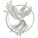 Phoenix tattoo design idea