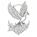 Phoenix tattoo design idea