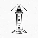 Lighthouse with coordinates tattoo design idea