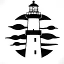 Lighthouse with coordinates tattoo design idea