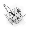 rubiks cube with cool swords going through it tattoo design idea