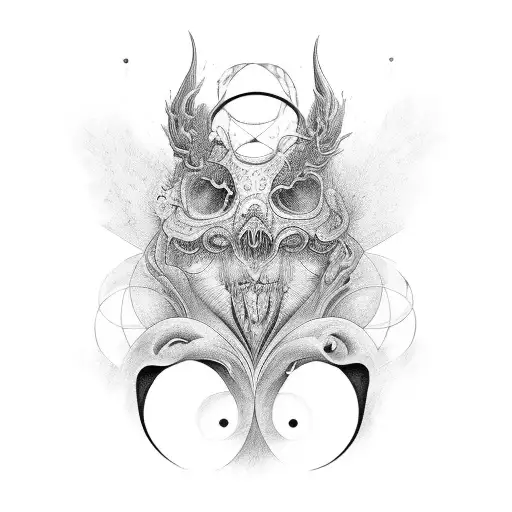 metanoia y arte surrealista tattoo design idea