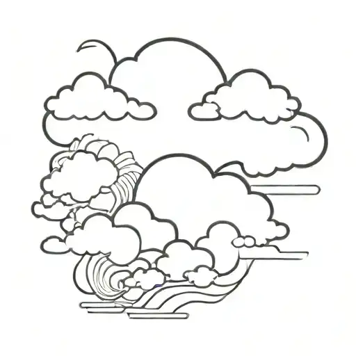 Japanese storm clouds tattoo design idea