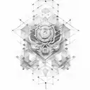 back with neural network tattoo design idea