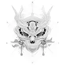 back with neural network tattoo design idea