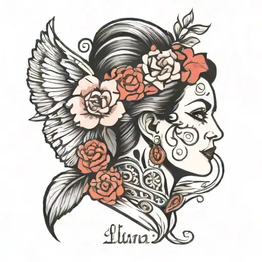 my wife name Liliana my name Elvis  tattoo design idea